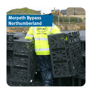 Stormwater Attenuation Tank installed for the Morpeth Bypass in Northumberland